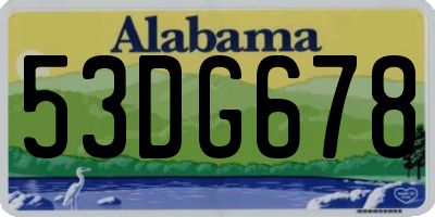 AL license plate 53DG678