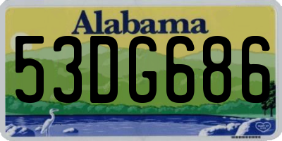 AL license plate 53DG686