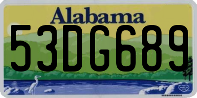 AL license plate 53DG689