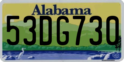 AL license plate 53DG730