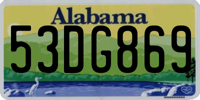 AL license plate 53DG869