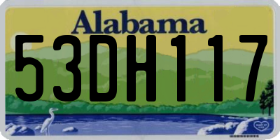 AL license plate 53DH117