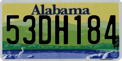 AL license plate 53DH184