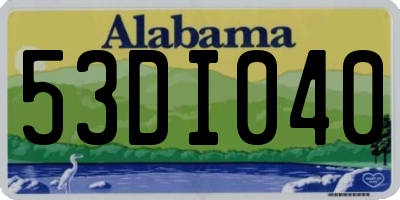 AL license plate 53DI040