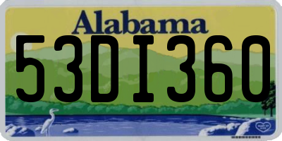 AL license plate 53DI360