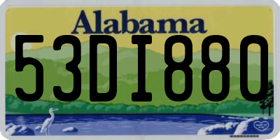 AL license plate 53DI880