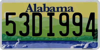 AL license plate 53DI994