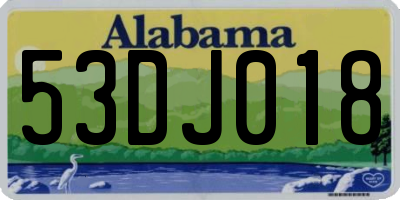 AL license plate 53DJ018