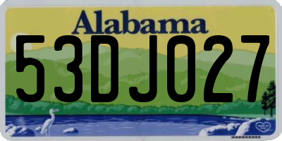 AL license plate 53DJ027