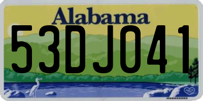 AL license plate 53DJ041