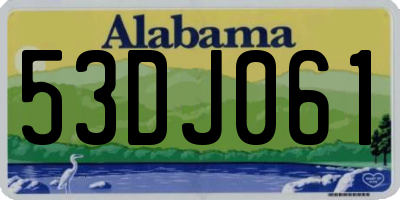AL license plate 53DJ061