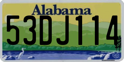 AL license plate 53DJ114