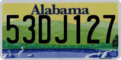 AL license plate 53DJ127