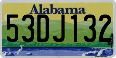 AL license plate 53DJ132