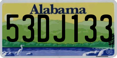 AL license plate 53DJ133