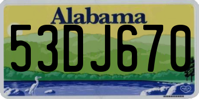 AL license plate 53DJ670