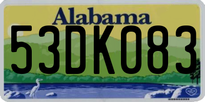 AL license plate 53DK083