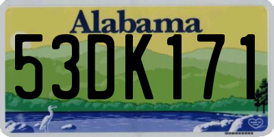 AL license plate 53DK171