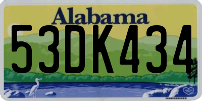 AL license plate 53DK434