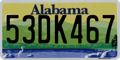 AL license plate 53DK467