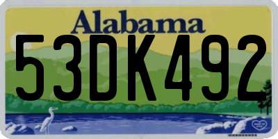 AL license plate 53DK492