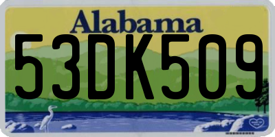 AL license plate 53DK509