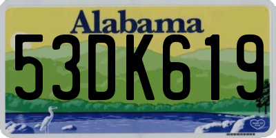 AL license plate 53DK619