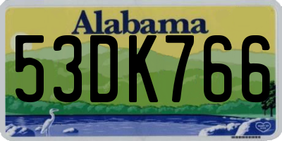 AL license plate 53DK766