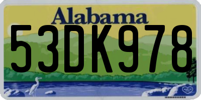AL license plate 53DK978