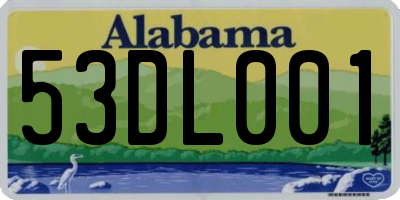 AL license plate 53DL001