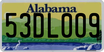 AL license plate 53DL009