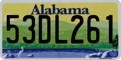 AL license plate 53DL261