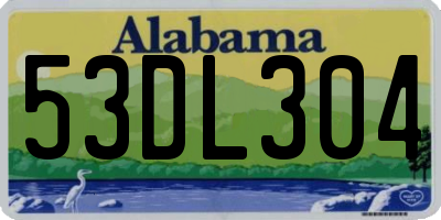 AL license plate 53DL304