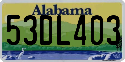 AL license plate 53DL403