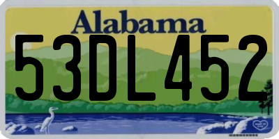 AL license plate 53DL452
