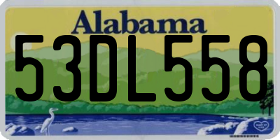 AL license plate 53DL558