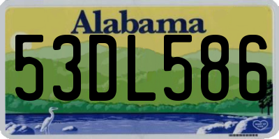 AL license plate 53DL586