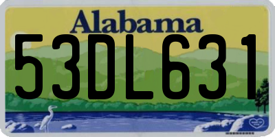 AL license plate 53DL631