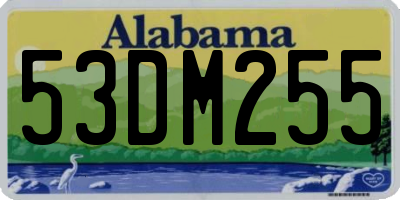 AL license plate 53DM255