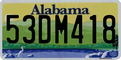 AL license plate 53DM418