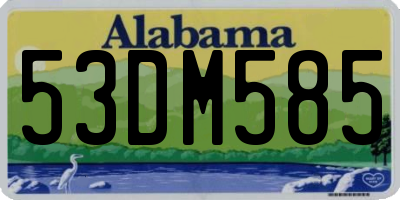 AL license plate 53DM585