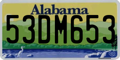 AL license plate 53DM653