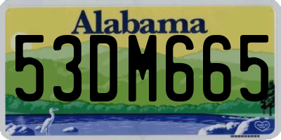 AL license plate 53DM665