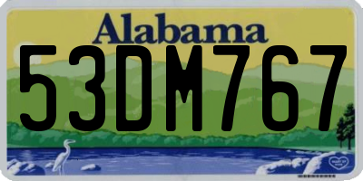 AL license plate 53DM767