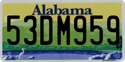AL license plate 53DM959