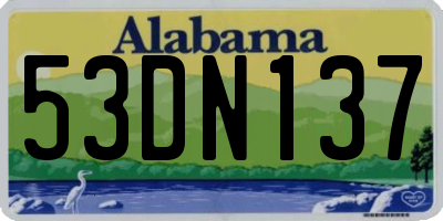 AL license plate 53DN137
