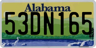 AL license plate 53DN165