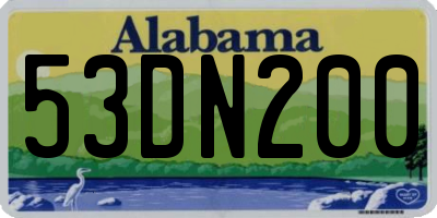 AL license plate 53DN200