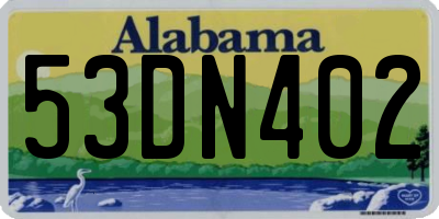 AL license plate 53DN402