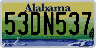 AL license plate 53DN537